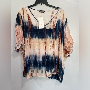 Tie-dye Boho blouse 6XL NWT